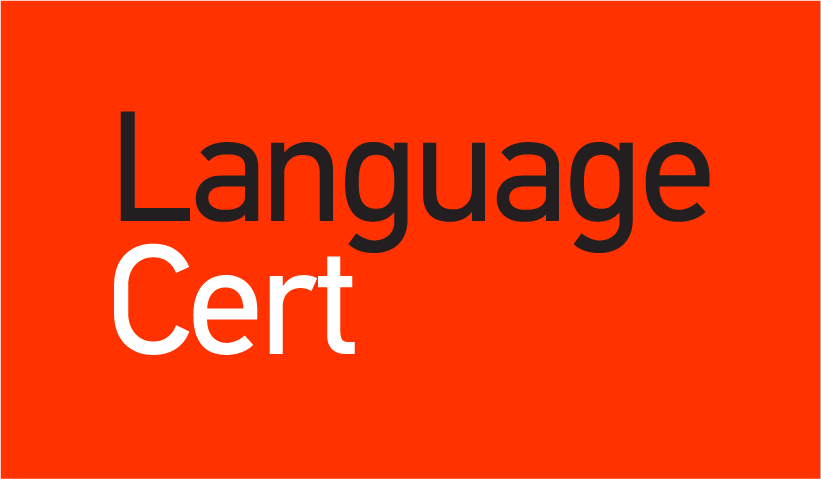 LanguageCert logo - red background